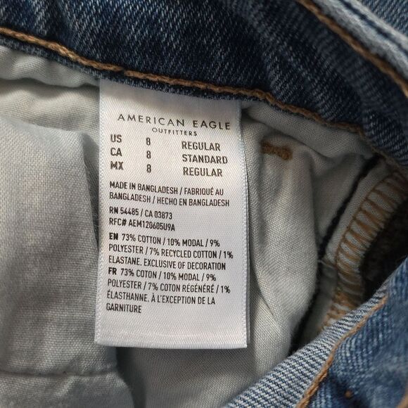 American Eagle Tomgirl Button Fly Cropped Jeans Size 8 - Picture 9 of 10